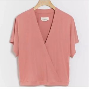 Anthropologie faux wrap blouse